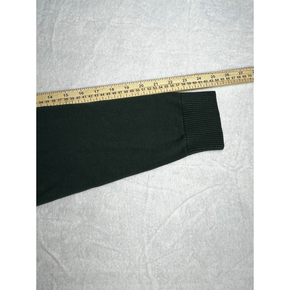 Tommy Hilfiger Mens XL Green V-Neck Long Sleeve Knit Sweater Logo Pullover - Picture 9 of 9